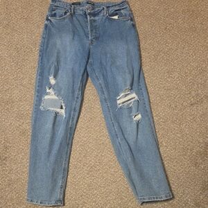 Wild Fable Blue Distressed Straight Leg Jeans